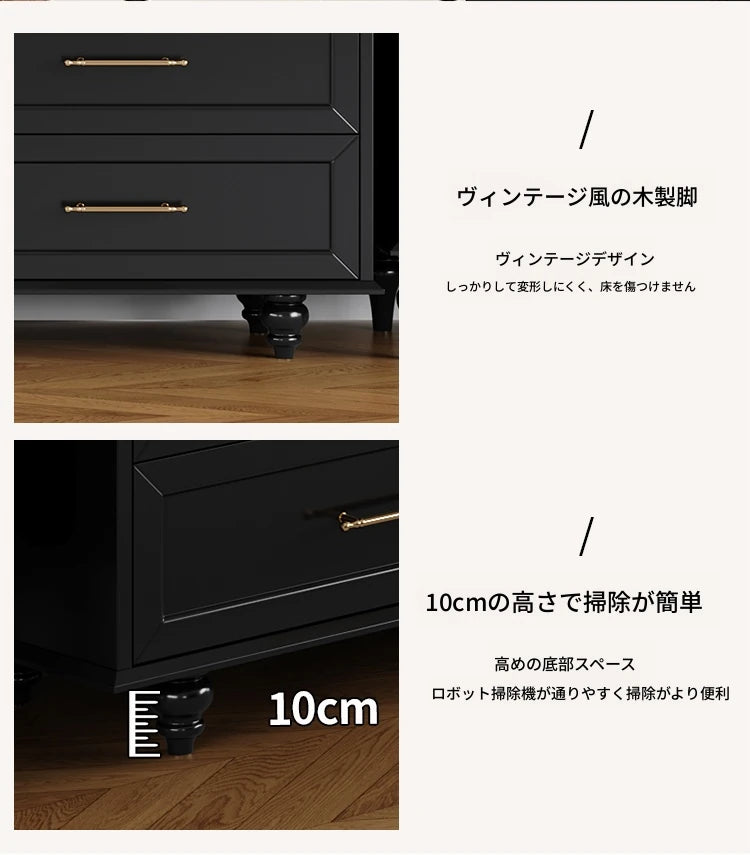 オシャレな多層板製テレビ台｜ガラス扉付き収納付きリビング用黒色キャビネット fcr-4828