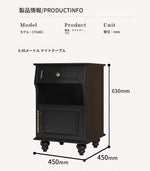 モダンデザイン ナイトテーブル 多層板＆ガラス製 アウトレット特価 収納付き 寝室・リビングに最適 fcr-4830