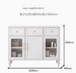 洗練されたデザインのキャビネット – 高品質多層板とガラス製、エレガントな収納家具でリビング空間を華やかに演出。 fcr-4833