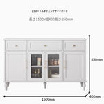 洗練されたデザインのキャビネット – 高品質多層板とガラス製、エレガントな収納家具でリビング空間を華やかに演出。 fcr-4833