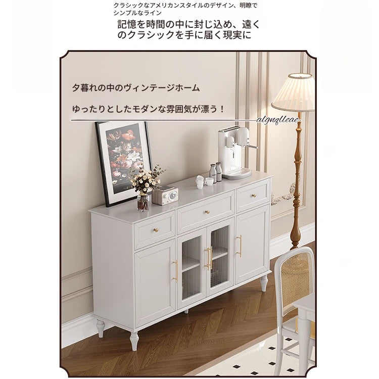 洗練されたデザインのキャビネット – 高品質多層板とガラス製、エレガントな収納家具でリビング空間を華やかに演出。 fcr-4833