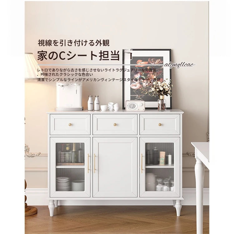洗練されたデザインのキャビネット – 高品質多層板とガラス製、エレガントな収納家具でリビング空間を華やかに演出。 fcr-4833