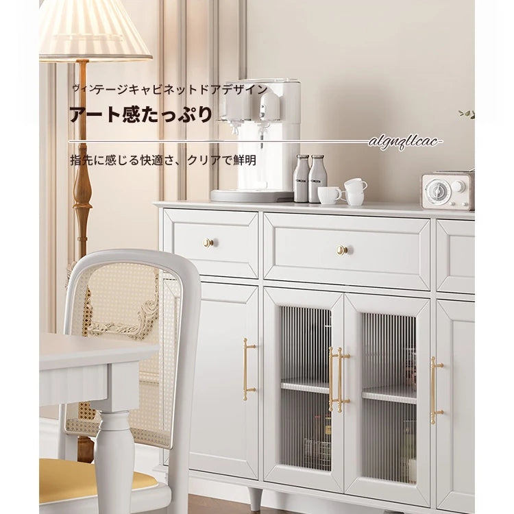 洗練されたデザインのキャビネット – 高品質多層板とガラス製、エレガントな収納家具でリビング空間を華やかに演出。 fcr-4833