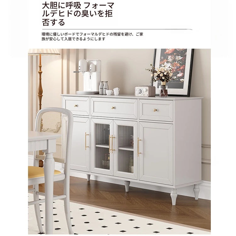 洗練されたデザインのキャビネット – 高品質多層板とガラス製、エレガントな収納家具でリビング空間を華やかに演出。 fcr-4833