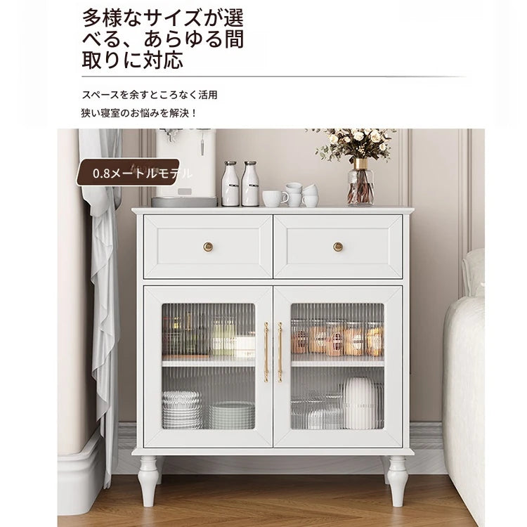 洗練されたデザインのキャビネット – 高品質多層板とガラス製、エレガントな収納家具でリビング空間を華やかに演出。 fcr-4833