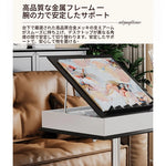 センターテーブル 多層板＆アルミニウム合金製 折りたたみ機能付き モダンデザイン 移動便利なキャスター付き fcr-4834