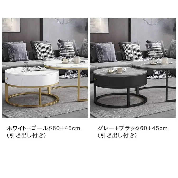 センターテーブル ホワイト グレー セラミック fdn-002-cj-table