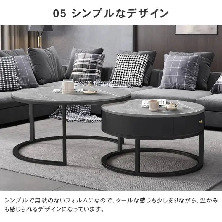 センターテーブル ホワイト グレー セラミック fdn-002-cj-table