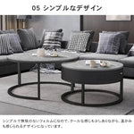 センターテーブル ホワイト グレー セラミック fdn-002-cj-table