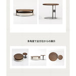 無垢材とステンレスの洗練センターテーブル｜多層板と合成皮革の高品質デザイン fhmj-5039