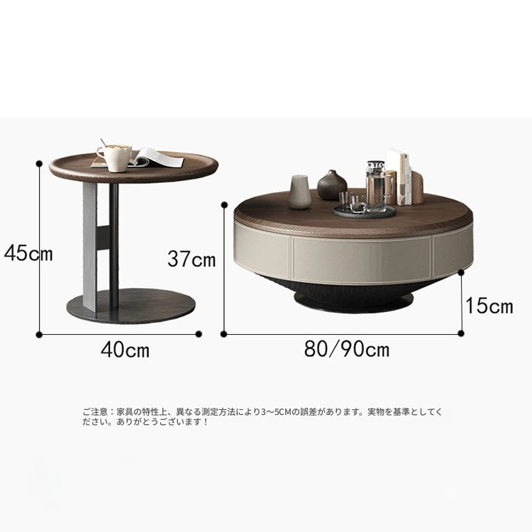 モダンデザインの無垢材センターテーブル | 多層板・合成皮革・ステンレス仕様 | 洗練されたリビング空間を演出 fhmj-5040