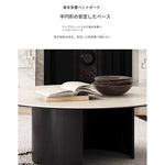 モダンセラミックセンターテーブル - エレガントな多層板デザインでリビングを彩る fhmj-5043