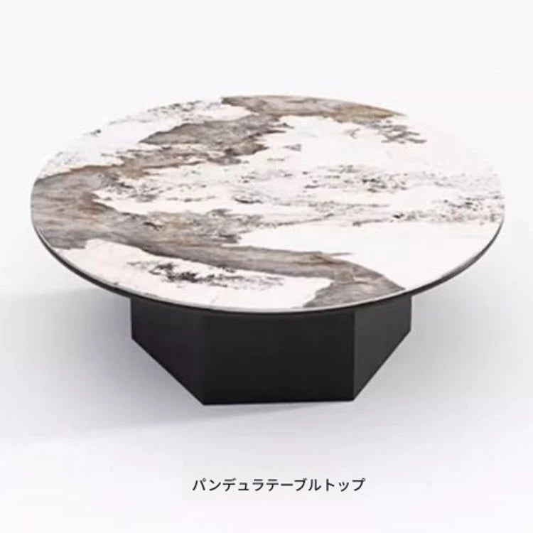 セラミック天板のモダンセンターテーブル – 多層板製、おしゃれで機能的なリビングアイテム fhmj-5045