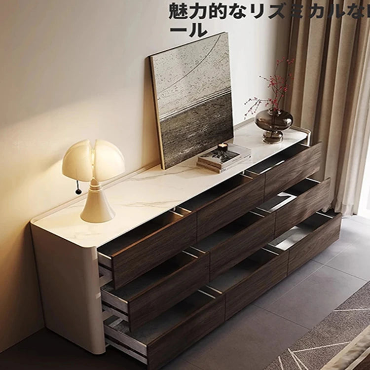 モダンデザインキャビネット - 多層板・セラミック・PUレザー仕上げ - スタイリッシュな収納ソリューション fhx-4572
