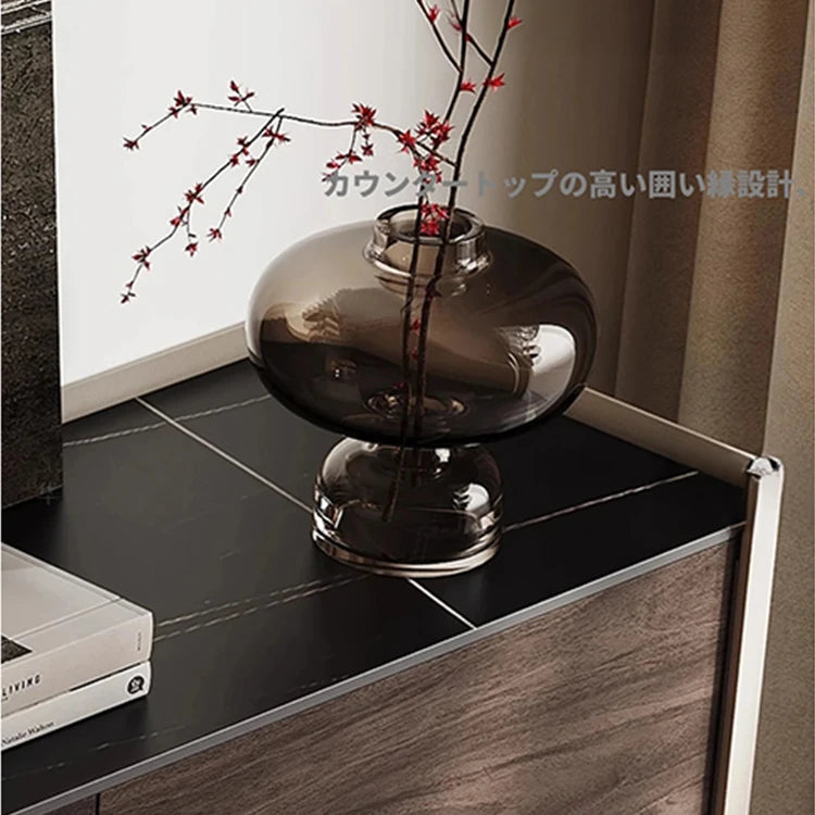モダンデザインキャビネット - 多層板・セラミック・PUレザー仕上げ - スタイリッシュな収納ソリューション fhx-4572