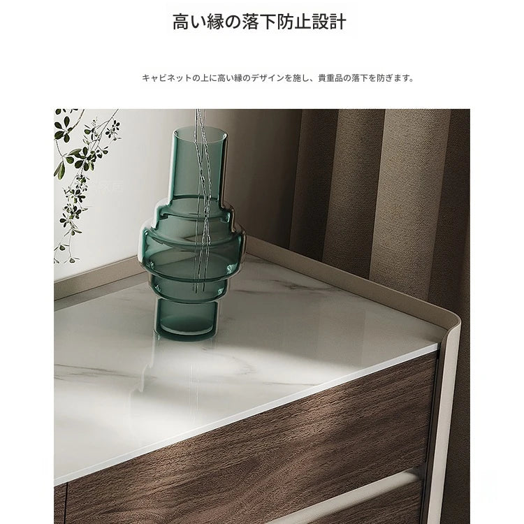 モダンデザインの多層板セラミック化粧台 - スタイリッシュ・合成皮革スツール付き収納家具 fhx-4577
