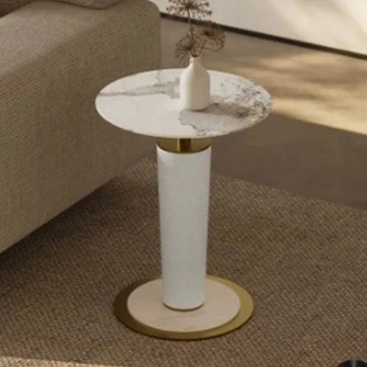 モダンデザイン センターテーブル セラミック・合成皮革・ステンレス製 高級感あふれるインテリア家具 fjd-4725