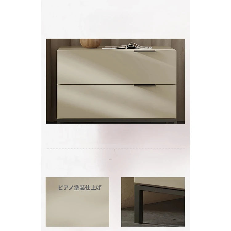 スタイリッシュな無垢材ナイトテーブル - モダンデザインでおしゃれな収納を実現！ fjd-4729