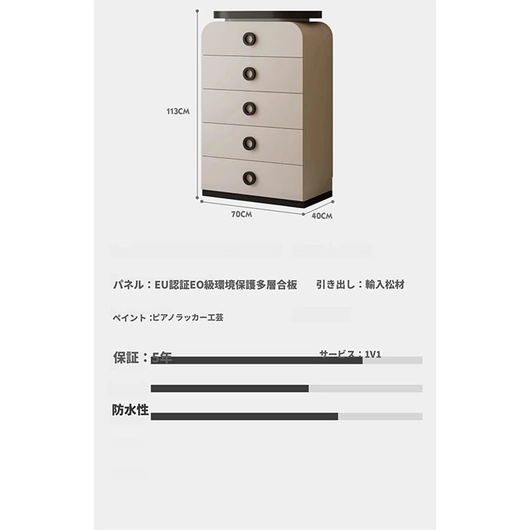 多機能 デザインキャビネット 多層板パイン製 おしゃれな収納家具 収納力抜群 リビング・寝室に最適 fjd-4739