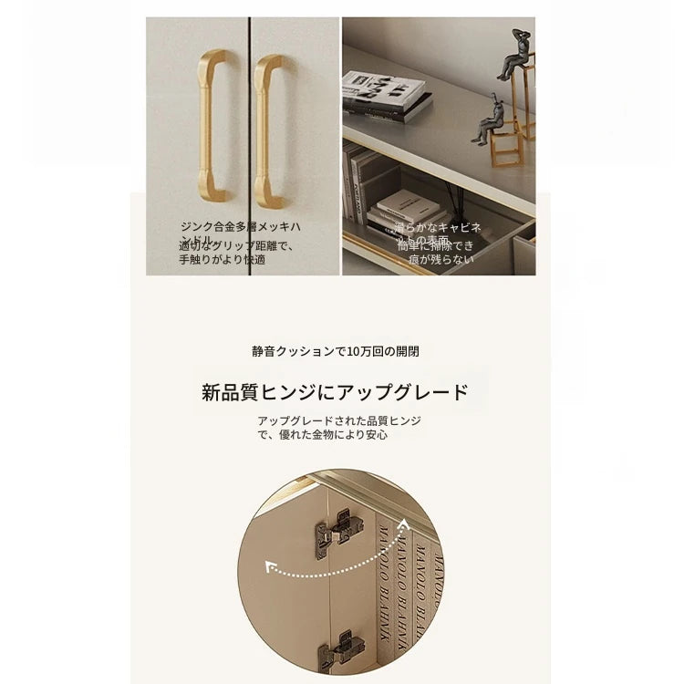 高級パイン材おしゃれTVキャビネット - 多層板デザイン、収納力抜群！ fjfn-5278