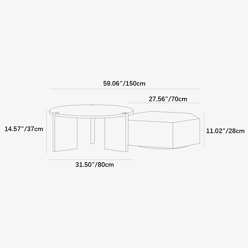 モダンデザインのパイン多層板センターテーブル│スタイリッシュで上質なリビング空間を演出 fkb-4363