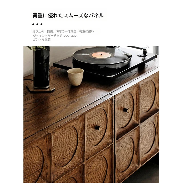 オーク素材の魅力的な多層板テレビ台 - シンプルでおしゃれな収納付きリビング家具 fljgj-2122