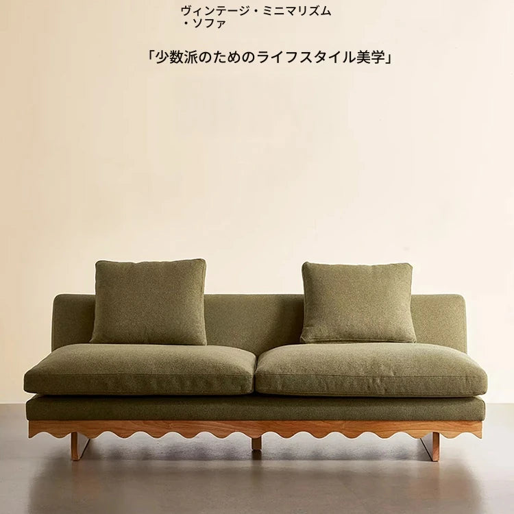 おしゃれなパインとアッシュ材のソファー｜綿麻ファブリック使用｜リビングにピッタリなデザイン fljgj-2127