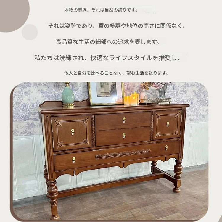 オーク多層板キャビネット　クラシックデザイン　収納力抜群　インテリア家具 fljgj-2130