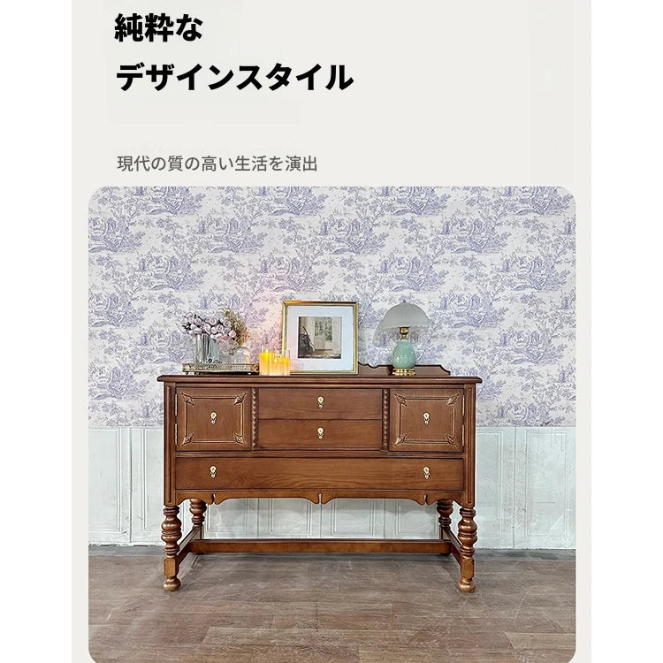オーク多層板キャビネット　クラシックデザイン　収納力抜群　インテリア家具 fljgj-2130