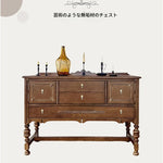 オーク多層板キャビネット　クラシックデザイン　収納力抜群　インテリア家具 fljgj-2130