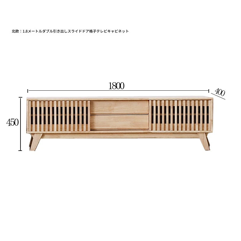 シンプルモダンテレビ台 - 木製デザイン、収納力抜群でリビングをおしゃれに演出する家具 fls-5339