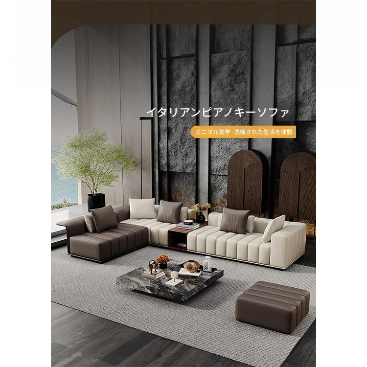 本革使用！スタイリッシュなパインソファーセット｜グースダウン＆シリコンフィルで快適な座り心地【合成皮革オプション】 flsd-5178