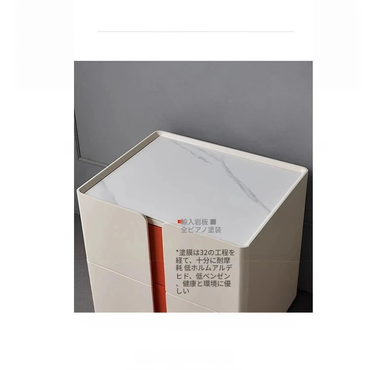 モダンデザイン ナイトテーブル 中密度繊維板 パイン セラミック仕上げ スタイリッシュ収納オプション flsd-5189