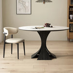 テーブル ホワイト ブラック セラミック 無垢材 多層板 fmc-3758