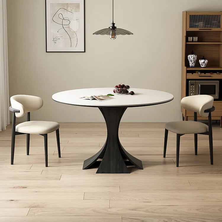 テーブル ホワイト ブラック セラミック 無垢材 多層板 fmc-3758