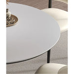 テーブル ホワイト ブラック セラミック 無垢材 多層板 fmc-3758