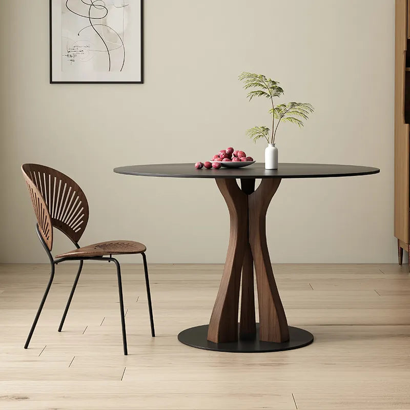 テーブル ホワイト ブラック カラー1 セラミック 無垢材 多層板 fmc-3759