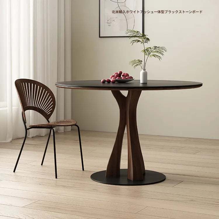 テーブル ホワイト ブラック カラー1 セラミック 無垢材 多層板 fmc-3759