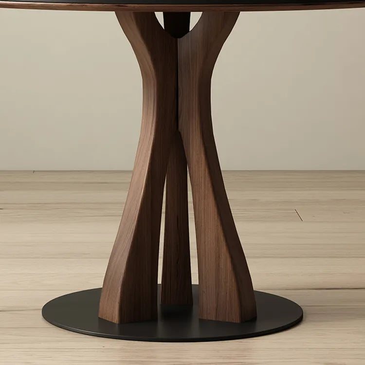 テーブル ホワイト ブラック カラー1 セラミック 無垢材 多層板 fmc-3759