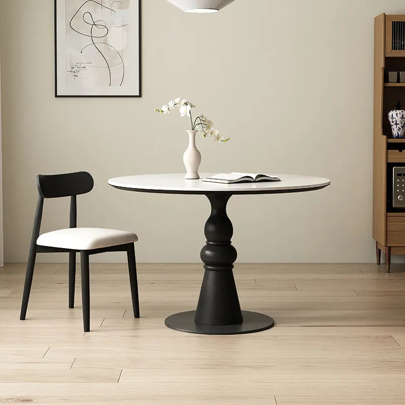 テーブル ホワイト ブラック カラー1 セラミック 無垢材 多層板 fmc-3762