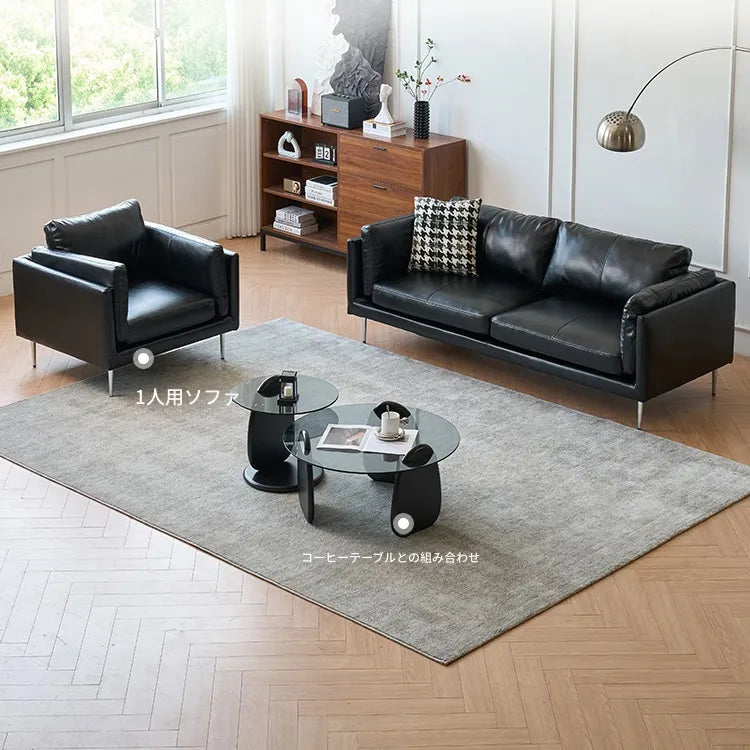 ソファー ブラック パイン 合皮 fmdgz-3709