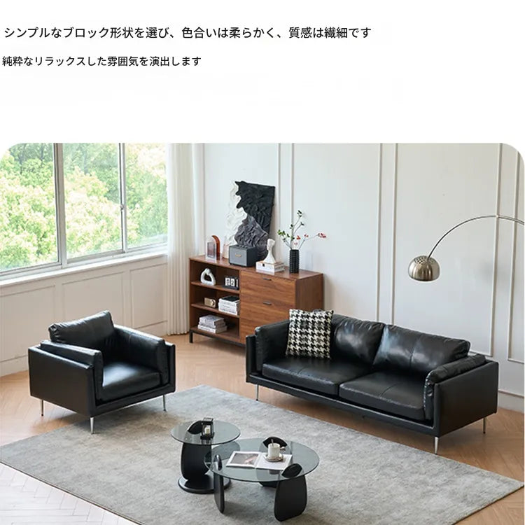 ソファー ブラック パイン 合皮 fmdgz-3709