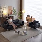 ソファー ブラック ダークブラウン イエロー グリーン 無垢材 シリコンフィル 合皮 fmdgz-3710