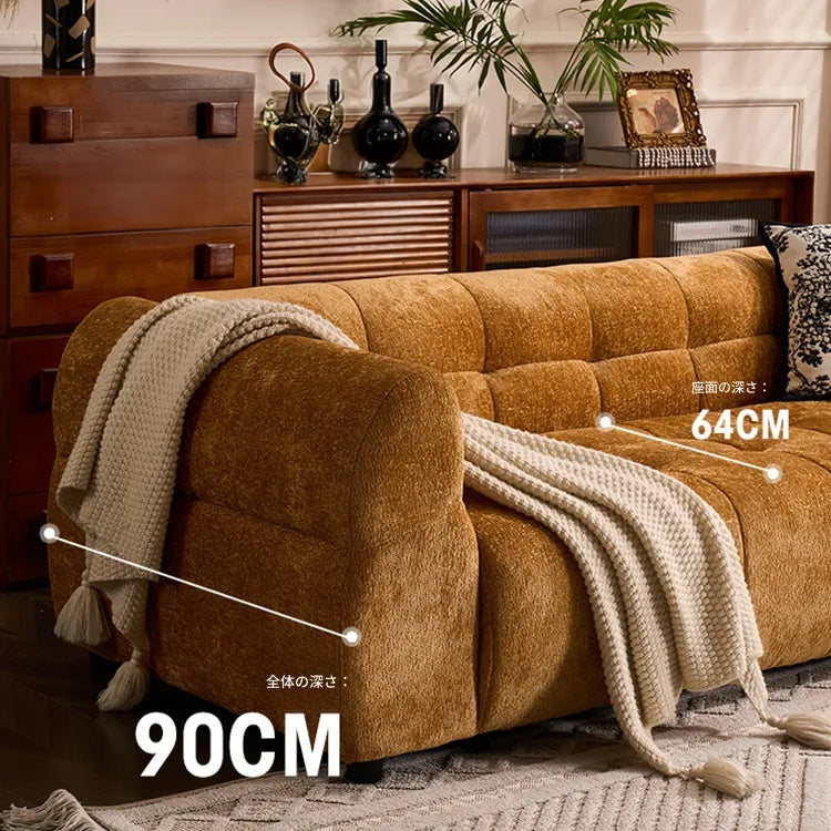 ソファー イエロー ブラック グリーン ブルー パイン シリコンフィル シェニール fmdgz-3715