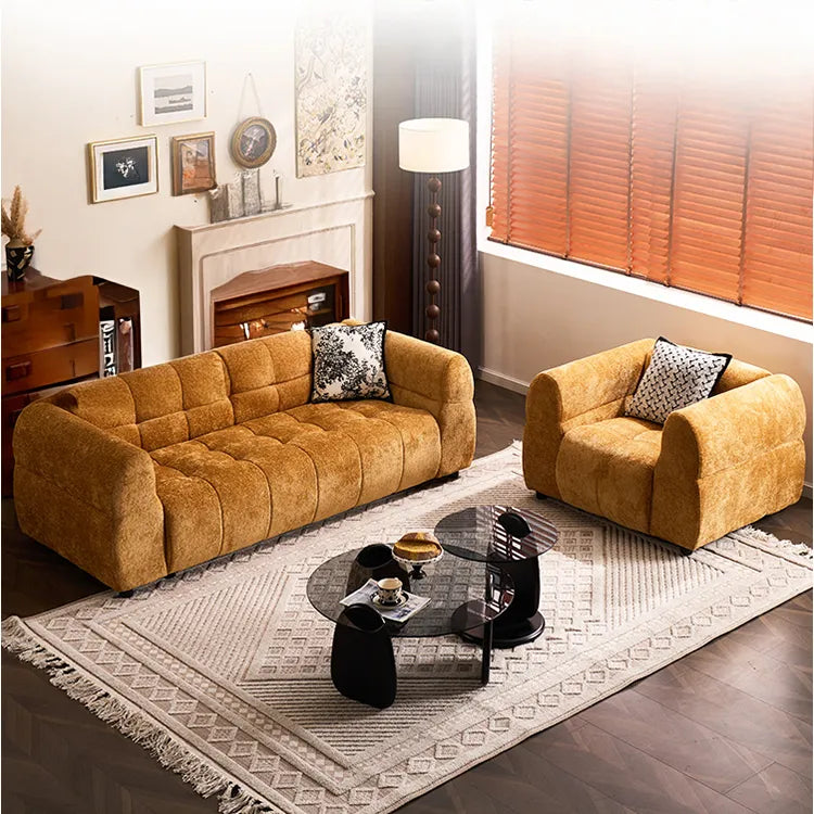 ソファー イエロー ブラック グリーン ブルー パイン シリコンフィル シェニール fmdgz-3715