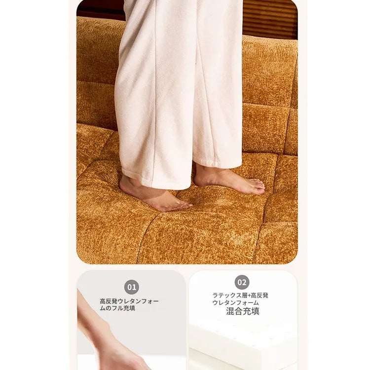 ソファー イエロー ブラック グリーン ブルー パイン シリコンフィル シェニール fmdgz-3715