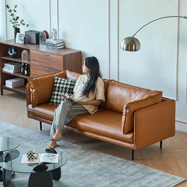 ソファー ライトブラウン ブラック パイン シリコンフィル 本革 合皮 fmdgz-3718