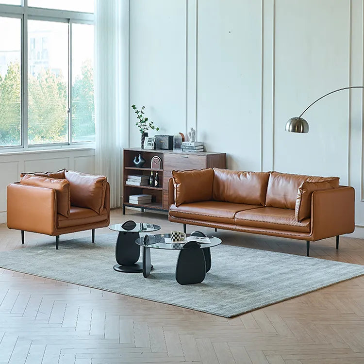 ソファー ライトブラウン ブラック パイン シリコンフィル 本革 合皮 fmdgz-3718