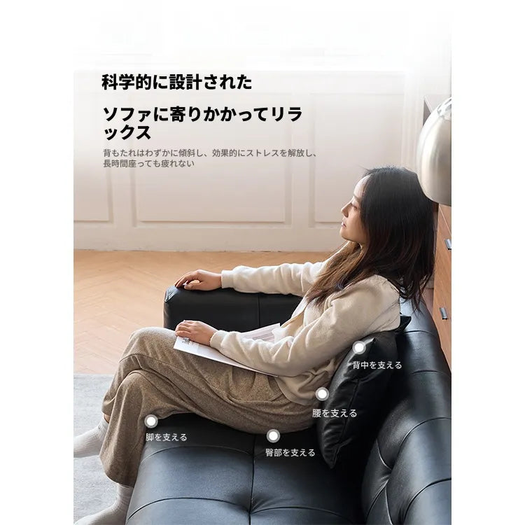 ソファー ブラック 無垢材 合皮 fmdgz-3722