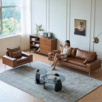 ソファー ブラウン カラー1 無垢材 シリコンフィル ステンレス 合皮 fmdgz-3726